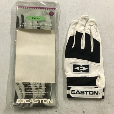 Easton Herren Schlaghandschuh Baseball Handschuh XL Rechts Weiß Schwarz