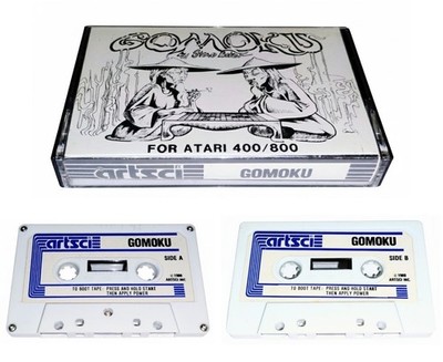 RARE 1980 Gomoku Atari 400/800 Computer Game Cassette Tape ARTSCI/SOFTAPE 8-Bit