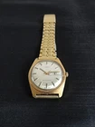 VINTAGE TIMEX MEN'S WRIST WATCH - ARTICULATED BRACELET - GOLD TONE - CHARITY LOT