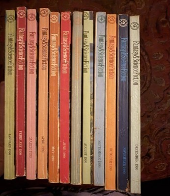 Vintage Fantasy And Science Fiction Magazine Set 1-12 1990 Stephen King Special