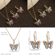 Shine Jewelry Set Butterfly Mystic Topaz Gems...