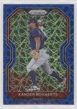 2021 Panini Prizm Tier III Blue Velocity Prizm Xander Bogaerts #215 s1i