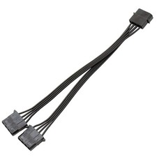 D-Type Molex LP4 IDE 4-Pin Male to 2 x Molex LP4 4-Pin Female Power Y Splitte...