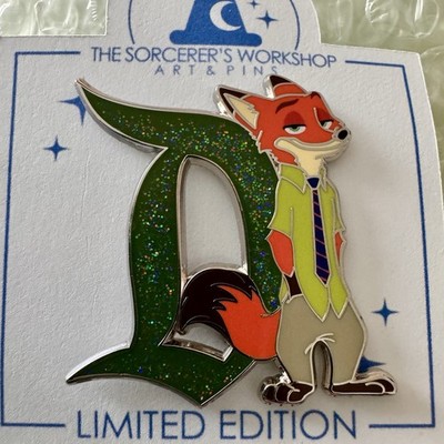 Disney Disneyland D Pin - Nick Wilde - LE 75 - Sorcerers Workshop Fantasy