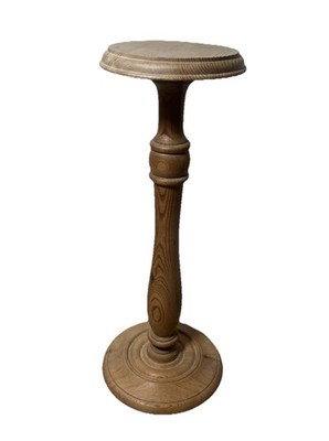 Schöner hoher massiver schwerer Kiefernsockel Pflanzenlampe Bild Spiegel Ständer Beistelltisch