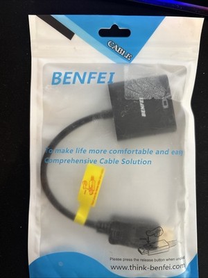 NEW Benfei 000181BLACK HDMI to VGA Cable