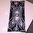 Sydenstricker Glass Black Pineapple Lace Doily Fused Glass Wavy Tray SIGNED — photo 1