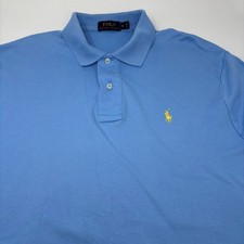 Polo Ralph Lauren Mens Medium Light Blue Short Sleeve Polo Shirt