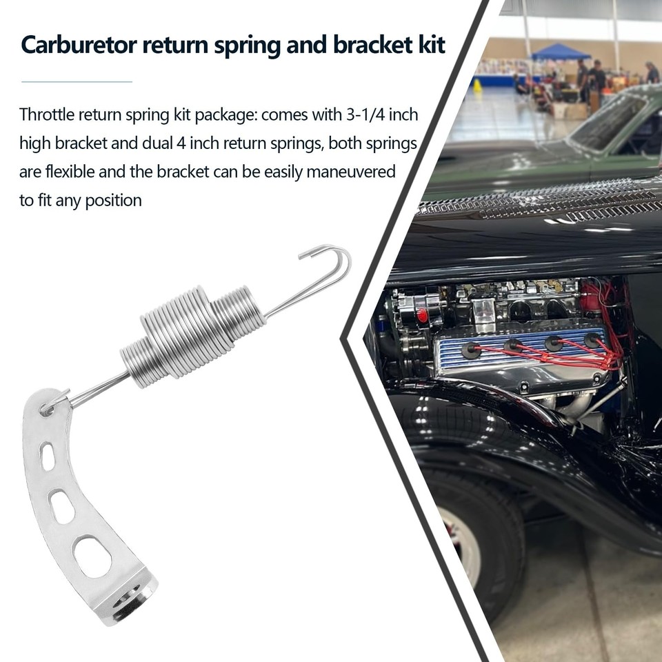 Carburetor Throttle Return Spring & Bracket Kit for 5-1/8 Carb Throttle ...