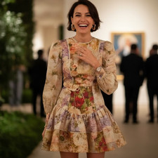 Zimmermann Sensory Flip Dress Size 2 AU 12 US 8 BNWT Silk Linen Floral Mini