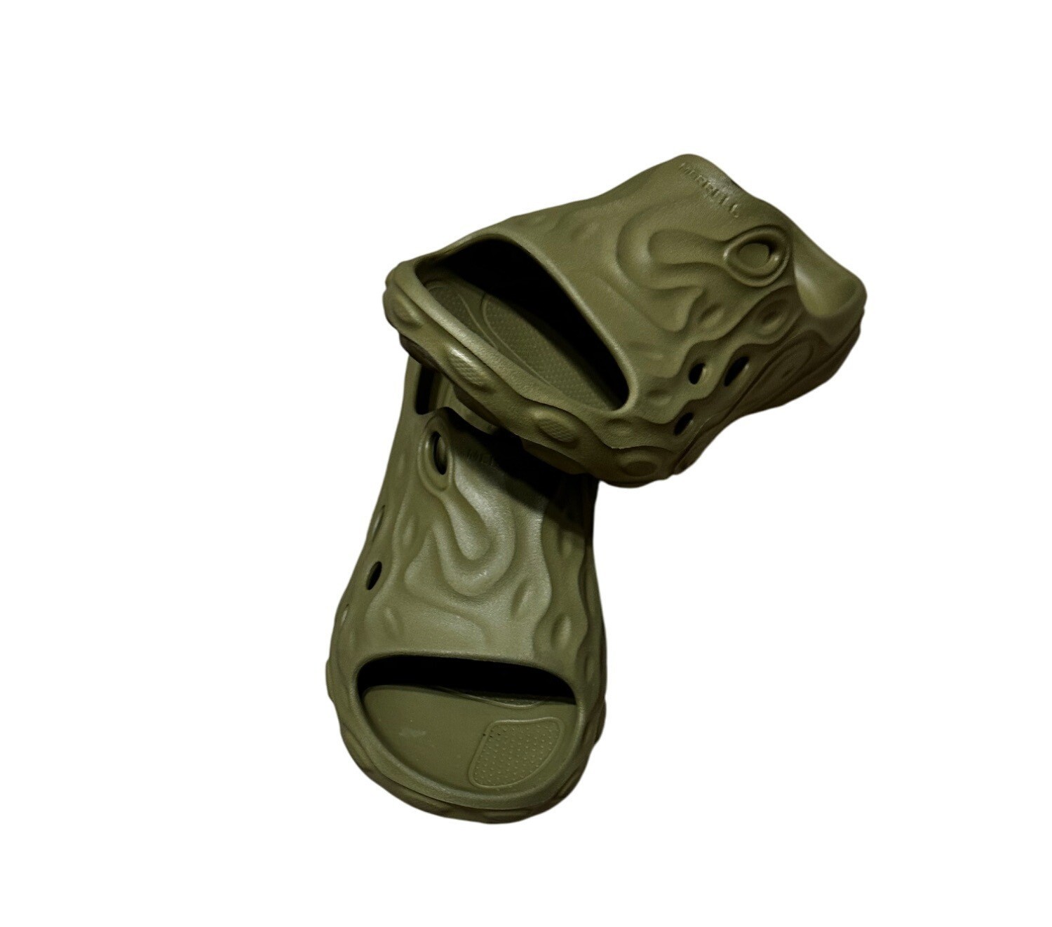 MERRELL Merrill taglia 10 ciabatte slip on unisex trendy interno esterno comode verde