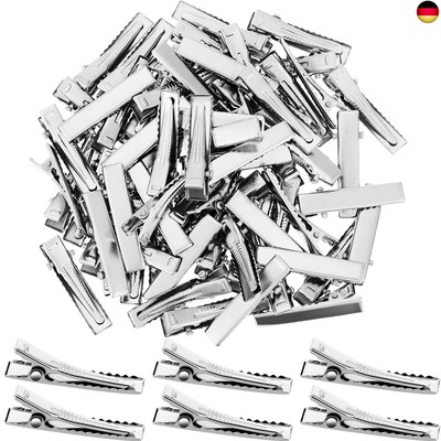 Quesuc 200 Stück Alligator Haarspangen Metall Entenschnabel Haarspangen Flat 