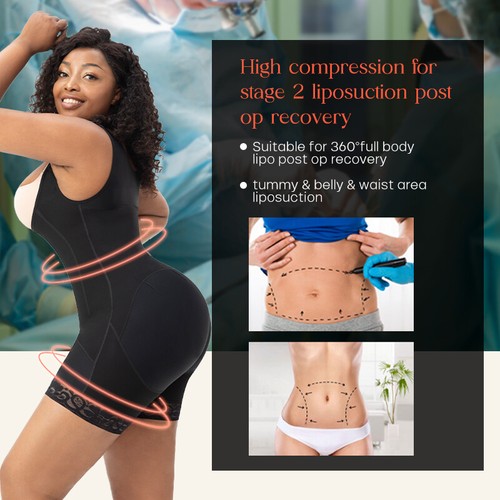 Fajas Colombianas Reductoras Post Cirugía Cintura Cintura Botón Elevador Formador Corporal - Imagen 4 de 25