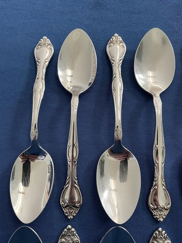Set of 12 ~ Sears Traditions Stainless USA Silverware -SRS15- 6 3/4" Soup Spoons - Picture 5 of 12