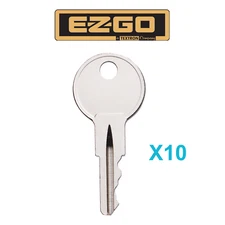 10 Keys Golf Cart Ignition Keys for EZGO 1982-up Gas & E 17063-G1