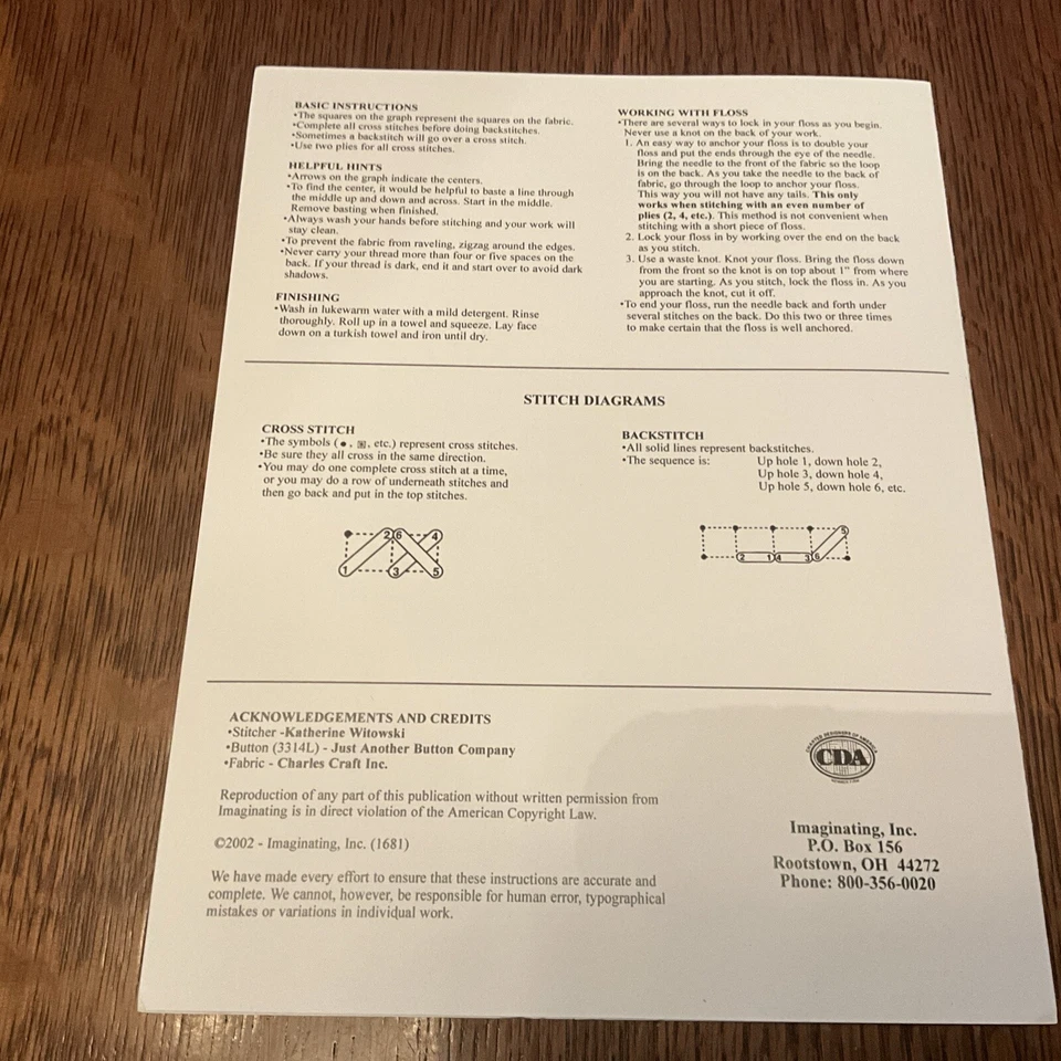 Imaginating Cross Stitch Pattern Booklet Let There Be Peace Diane Arthurs - Image 3 of 3