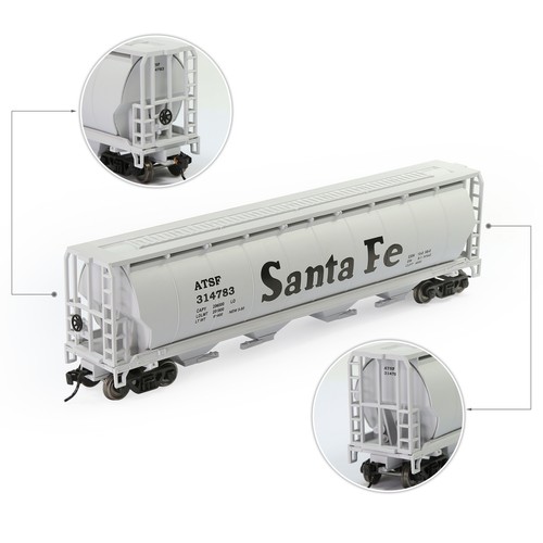 Evemodel Trains HO Scale 1:87 Cylindrical Covered Grain Hopper Car Rolling Stock - Picture 5 of 19