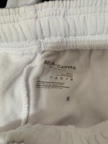 Women’s Bella + Canvas Fleece Jogger WHITE Sweatpants Size M - Picture 5 of 5
