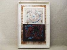 Vintage Abstract Painting Modern Surreal Mixed Media Sculpture Raimundo Martin