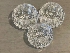 3 In Set Antique Duncan Tepee Pattern Salt Cellar