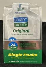 SmartMouth Original Solution 24 Hour Bad Breath Rinse Single Packs 10 Each Per