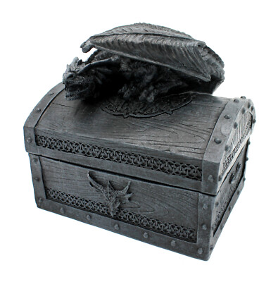 Drachenbox 13 cm Gothic Figur Drachen Dragon Box Truhe Kiste für Schmuck etc