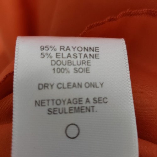 Velvet by Graham Spencer Dress Medium Fit Flare Silk Orange Pullover Sleeveless - Picture 11 of 15