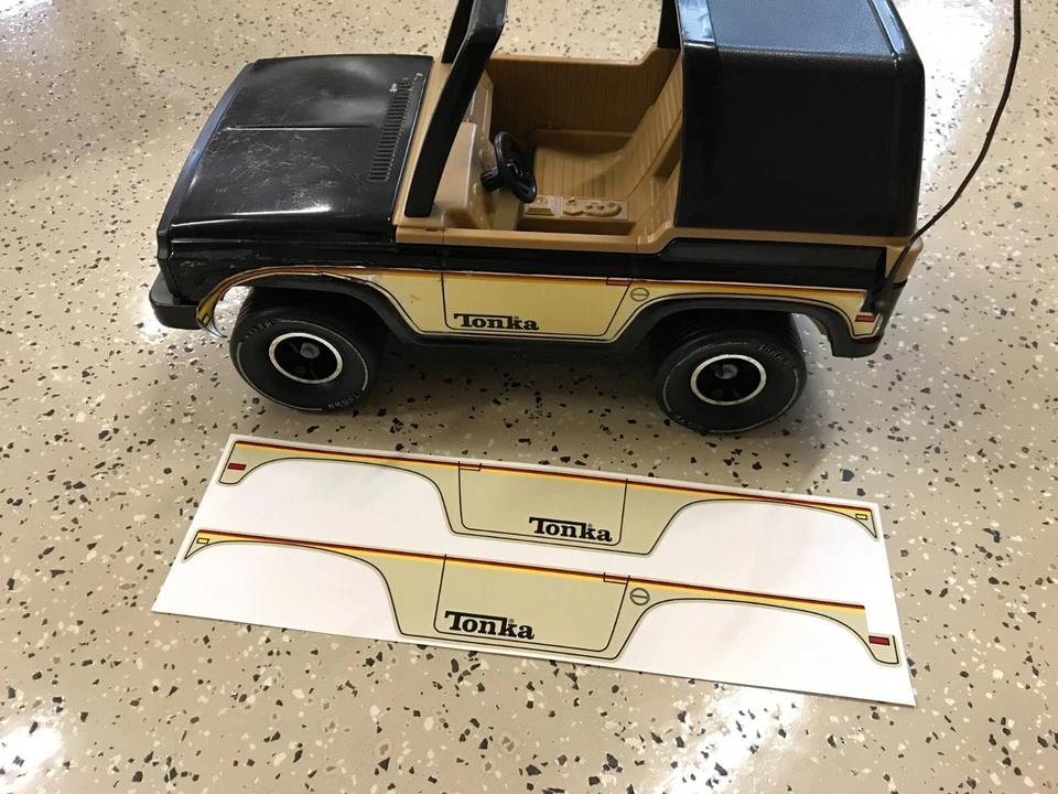Mighty Tonka Ford Bronco Blazer Jeep MR-970 Metal 17" Años 70 Calcomanías Pegatinas Foto 2 de 4