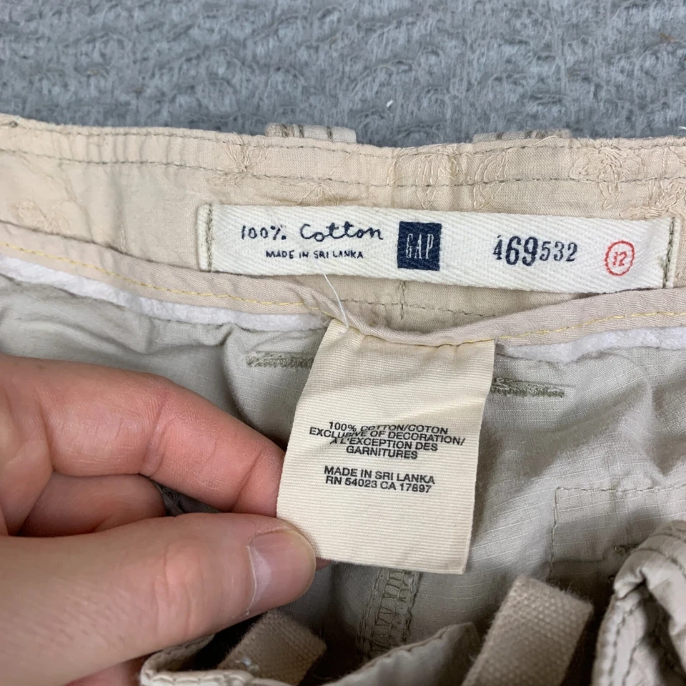 Pantalones GAP de Colección para Mujer 12 Y2K Carga Utilidad Paracaidista Sueltos Pierna Ancha Pull On Foto 3 de 4