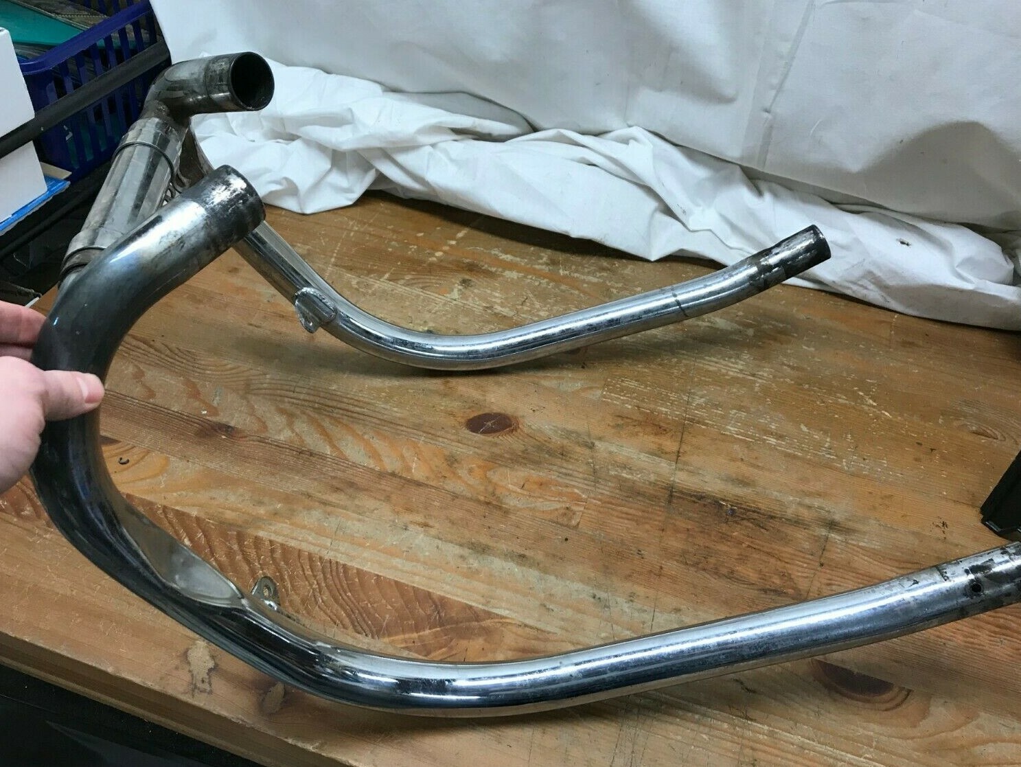 1976 Triumph T140V Bonneville Exhaust Pipe Headers Left Right T140 V