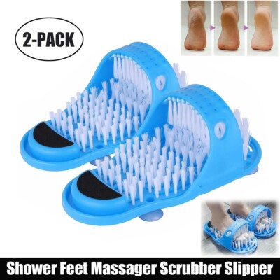 Shower Feet Foot Scrubber Massager Cleaner Exfoliating Washer Wash Slipper Brush