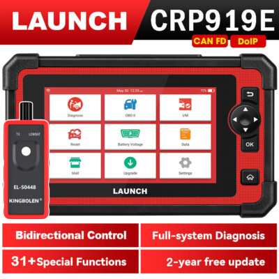 2025 LAUNCH X431 CRP919E Elite OBD2 Scanner Car Diagnostic Tool ECU Coding TPMS