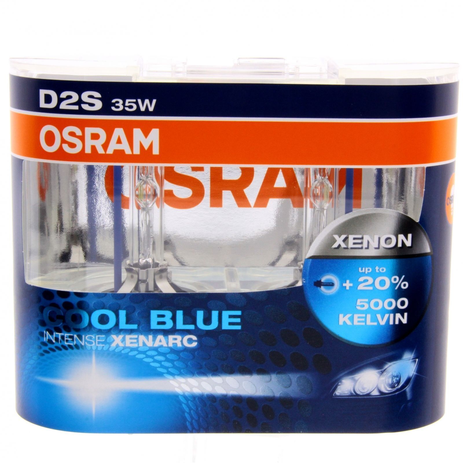 Osram D2S CBI Cool Blue Intense Xenon HID Headlight Bulbs Up to 6000K