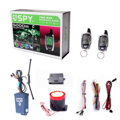 SPY 5000 MOTORRAD MOTORRAD ALARM & WEGFAHRSPERRE 2-WEGE LCD-PAGER FERNSTART