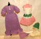 Vintage Barbie Homemade Knitted Dresses w/Accessories EXPERTLY MADE, EXC