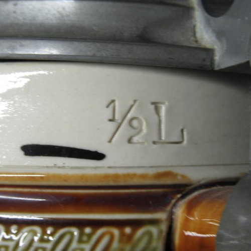 Mettlach Germania - Pietra da birra antica 1⁄2 l 2532 - Bevitori con finitura scimmia - Foto 8 di 8