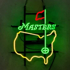 Masters Tournament Golf U.S. Map 19th Hole 20"x16" Neon Light Sign Lamp Decor