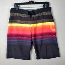 Men's Hurley Phantom Board Swim Shorts Trunks Size 30 Sunset Black Multicolor