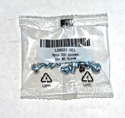 NEW! Laptop Computer 8 pcs HDD Hard Drive Screws, 1 pc M3 Screw, Phillips Flat