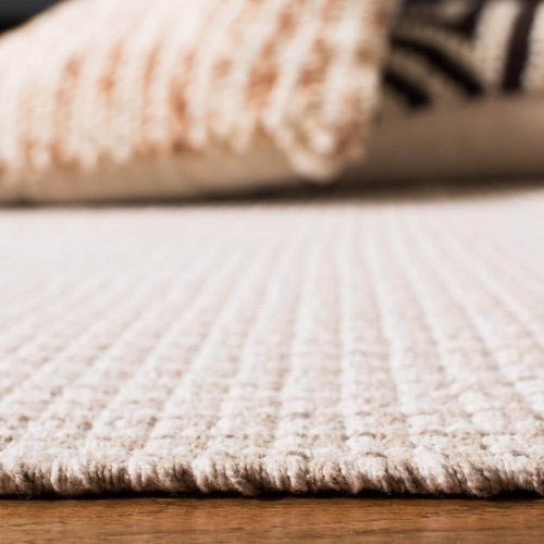 SAFAVIEH Area Rugs 2'X12' Multi-Striped Solid Color Runner Medium Pile Beige - Picture 4 of 7