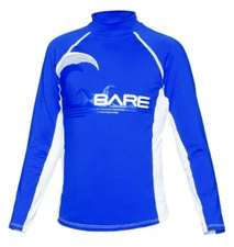 Bare Youth BLUE LONG Sleeve Sunguard Kid's Rash Guard 50+ SPF UV 2yrs Surf Swim