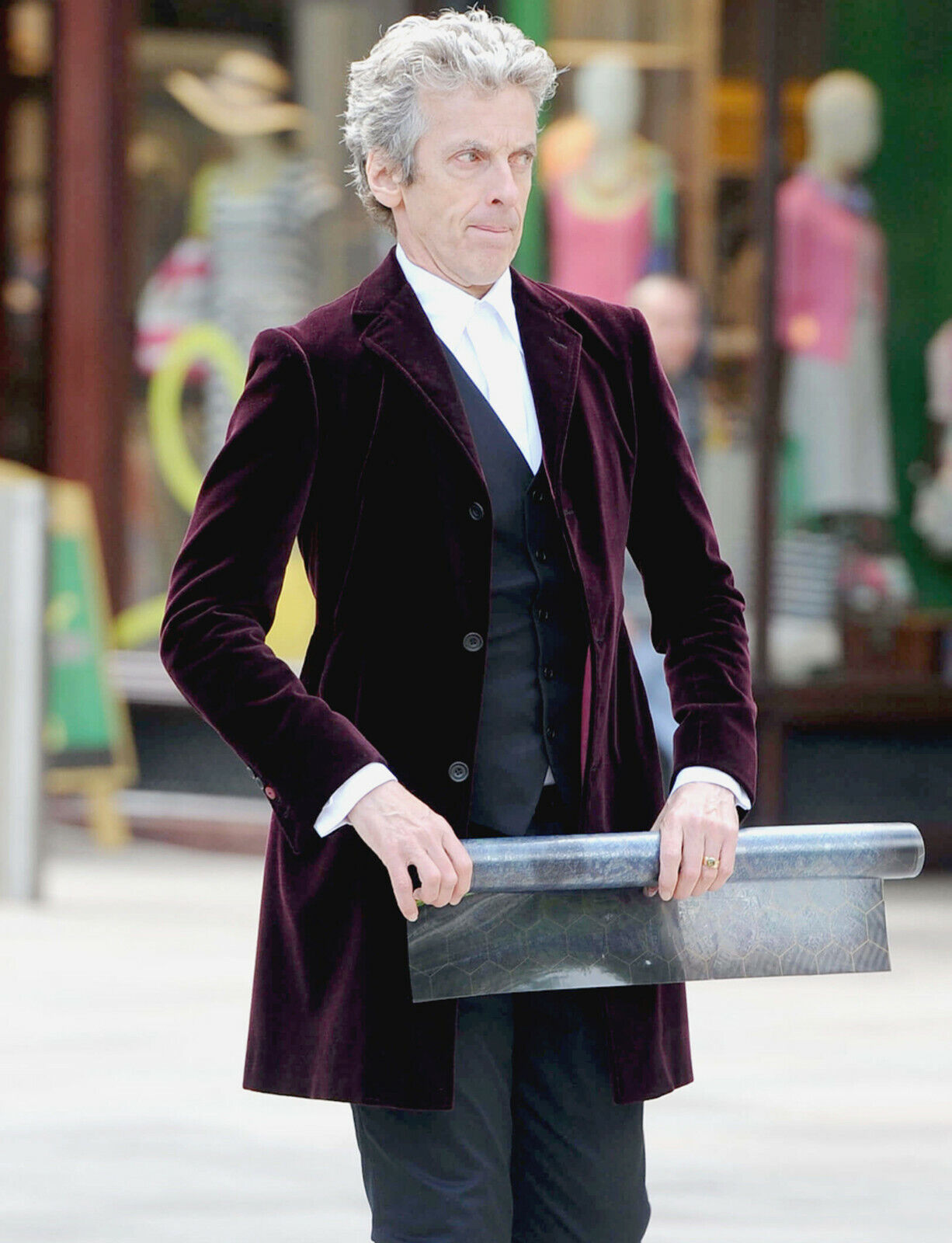 12th Doctor Who Velvet Coats Peter Capaldi Burgundy Velvet Blazers Coats  Jackets