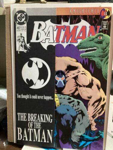 BATMAN #497 DC 1993 BANE BREAKS BATMAN EDICOLA + CARD STOCK VARIANTE 1° STAMPA - Foto 4 di 8