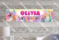 Personalized/Customized Winx Club Name Poster Wall Art Decoration Banner