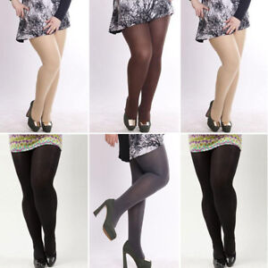 Lady Women Velvet 120D Plus Size Tights Big Large Stretchy Pantyhose ...