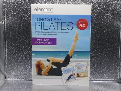 Long & Lean Pilates DVD New Factory Sealed 2 Disc Workout Set Element