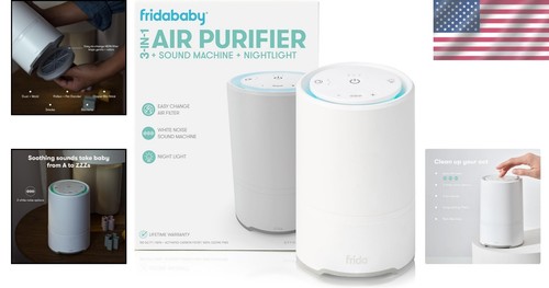 HEPA Air Purifier + Sound Machine with Nightlight - Allergy Relief for Infants - Picture 2 of 7
