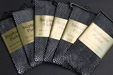 6 PAIRS Women's 10-12 TROUSER CREW BOOTS THIN DRESS SOCKS 18"-22" Long Black