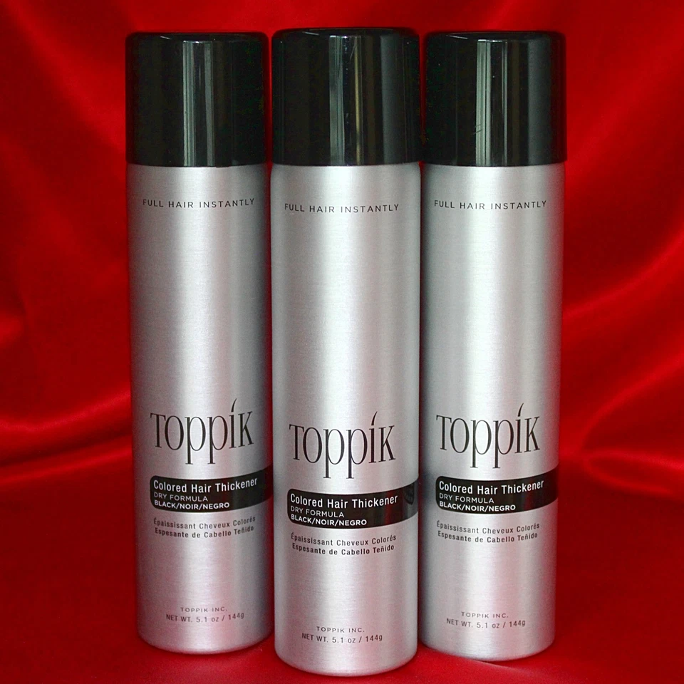 Toppik’s Coloured Hair Thickener TRIPLE DEAL - Conceal Hair Thinning in Seconds