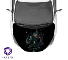 Cyberpunk 2077 Anime Hood Wrap Weatherproof Vinyl Decal 50"X60" 1-Year Warranty